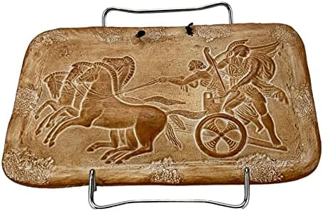 Грчки Војници на Кочија Во Битка Антички Грчки Керамички Плочки Ѕид Олеснување Декор