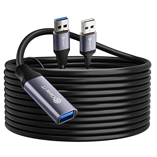 Gearit USB 3.0 Активен кабел за продолжување A-Male до A-женски USB повторувач со засилувач на сигнал за Oculus Rift, Quest Link, Xbox