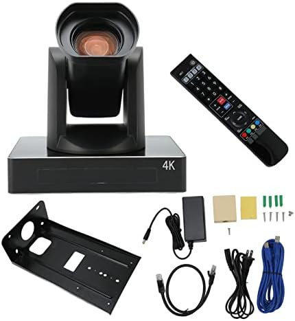 Камера за состаноци Naroote, IP интерфејс PTZ камера 4KP30 12x Оптички зум Висока SNR долга растојание за преносот за преносот