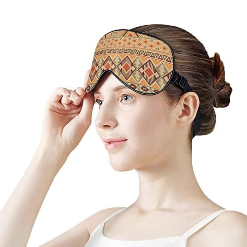 Перуанска американска индиска шема печати маска за очи за очи за спиење маска за спиење со прилагодлива лента за работа за смена за спиење