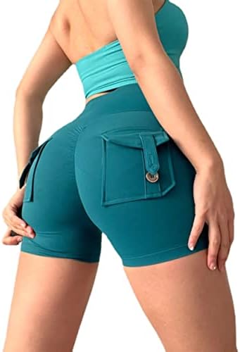 PDXNYXX естетски тренингот Шорцеви женски естетски јога шорцеви со џебови за жени атлетски шорцеви за жени
