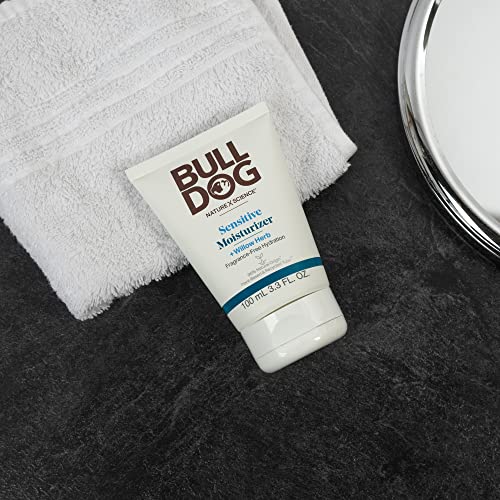 Buldog Mens Skincare и чешлање на лице за навлажнувач на лице без мириси, чувствителни, 3,3 течности унца