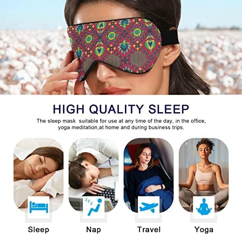 Талавера керамичка народна плочка за дишење на очите за спиење, маска, ладно чувство за спиење на очите за летен одмор, еластична