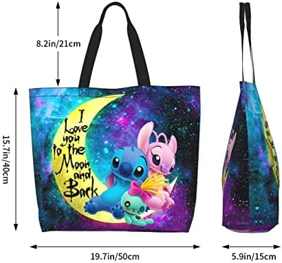 Цртани филмови за патувања торбички за шопинг торби за рамо за жени што може да се преклопуваат водоотпорна торба за печатење на плажа
