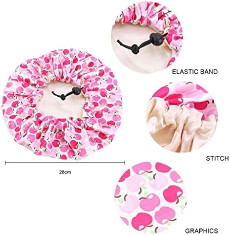XDSDDS Двоен слој прилагодливи капачиња за спиење на цвеќиња девојки ноќни турбани деца цврсти додатоци за коса со капачиња за коса