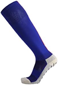 Долги фудбалски фудбалски чорапи XSAORO, анти-лизгачки спортови со високи чорапи Атлетик зафат за искачување на колена чорапи возрасни/унисекс