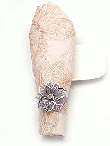 N/A 8 парчиња цветна салфетка прстен за украсување на салфетка за салфетка свадбена банкет хотелска маса со салфетка прстен