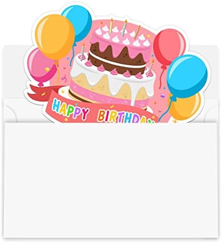 30 Покани за торта за роденденска забава со коверти, покани за детски роденденски забави за GIRS