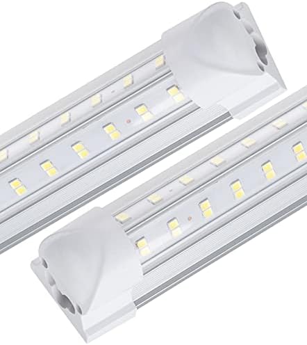 SIOLAXEN led Shop Light 2ft, 25W 3200LM 6500K, Led Гаражни Тавански Светла V Облик Супер Светла, Led Светлосна лента поврзана За Работна