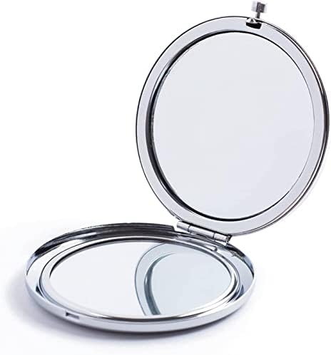 KRIVS огледало козметичко компактно двострано преклопување со високо-метална метална шминка за мало огледало за патување од чанта