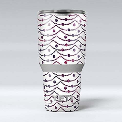 Дизајн Скинц Полка точка Електрини со мини срца - Комплет за винил за завиткување на кожата компатибилен со чашите за ладење на