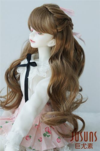 JD323 7-8INCH 18-20cm Принцеза плетенка Синтетичка Mohair BJD Doll Wigs 1/4 MSD додатоци за кукли