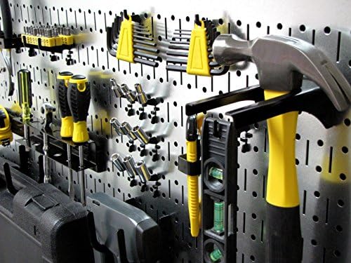 Контрола на wallидот модуларен систем за организатор на алатки за плоча - монтирана метална плоча за складирање на табли за плочки за плочки