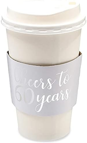 На здравје до 60 Години Кафе Шолја Пијте Ракави за 60-годишнина Или Роденден, Одговара на 12-16 чаши оз, Одговара на 12-16 мл