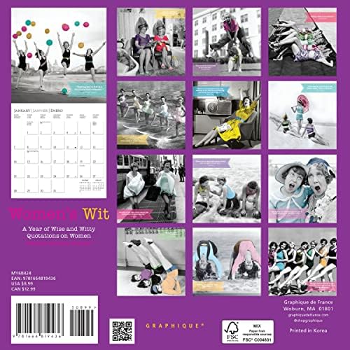 Графика 2024 Женски Мини Ѕиден Календар | 7 х 7 | Дебела Хартија | Почетна &засилувач; Организатор На Канцеларија | Голема Месечна