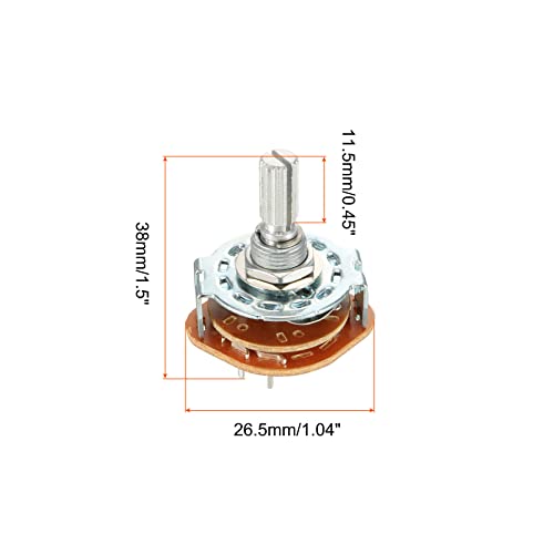 RoTary Switch Switch Switch 2P4T 2 Позиција, 1 палуба [за радио, ТВ, единица за контрола на индустриска машина] - 2 компјутери