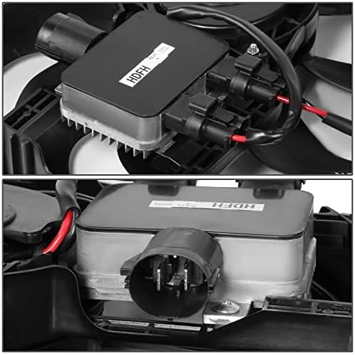 DNA MOTORING OEM-RF-0387 Factory Style Dual Radiator Cooling Fan Assembly Compatible with 08-15 Volvo S80 / 08-10 V70 / 10-16 XC60 / 08-15 XC70