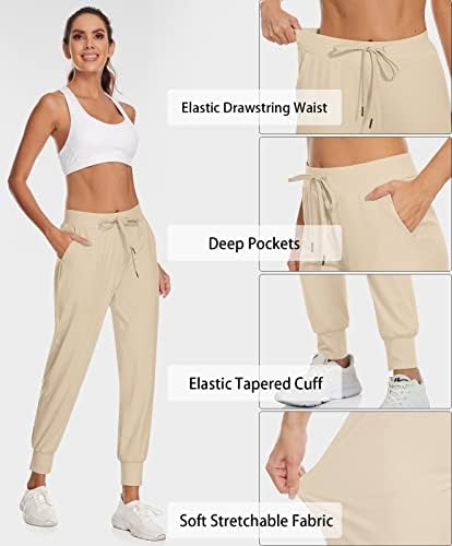 UEУ женски џогер салон панталони лесни атлетски влезови џемпери со џебови за обичен тренинг трчање