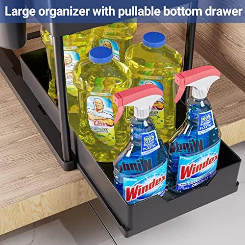 Puricon 3 пакет под пакет на организатори на мијалник со организатор на шише со вода за мијалник