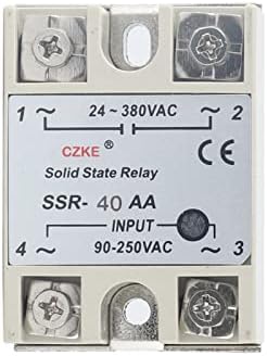Makee Solid State Relay SSR 10AA 25AA 40AA AC Контрола AC бела школка единечна фаза без влез на пластична обвивка AC 90-250V