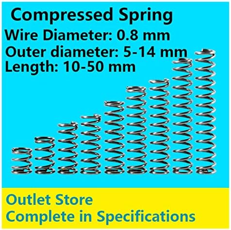 Изворите на компресија се погодни за повеќето поправка I компресија Пролетната компресија на пролетната големина на пролетната жица дијаметар 0,8мм, надворешен диј
