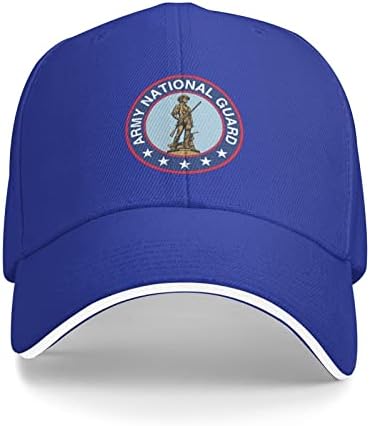 Лиичес Печат на бејзбол капа на Националната гарда на Армијата на Соединетите Држави за мажи, спортски патка јазици, прилагодлива каскета