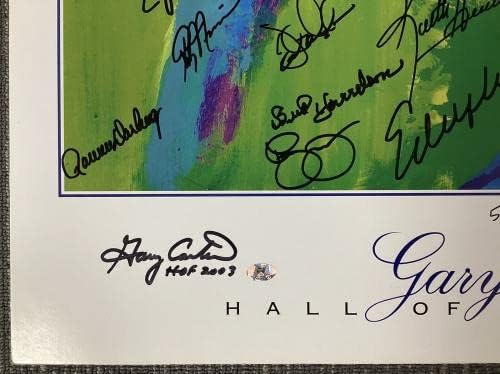 Гери Картер потпиша постери 22x30 Лито 1986 тимот на NYујорк Метс потпиша 30 Autos JSA LOA - автограмирани фотографии од MLB