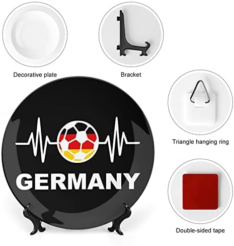 Германија фудбалски фудбалски чукање на срцето Смешна коска Кина Декоративна чинија Тркалезна керамички плочи занает со приказ за домашна