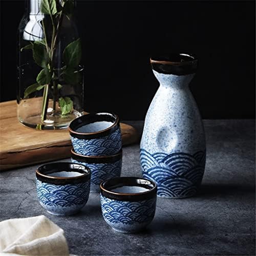ZSEDP јапонски стил морето брата за вино, креативно вино сет дома керамика за вино шише Флагон алкохол духови за пиење садови
