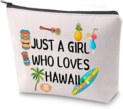 ЗЈЏПО Козметичка Торба За Летен Одмор Само Девојка Која Сака Чанта За Шминка На Хаваи Со Патент Летно Патување Случај За Патување Љубовник