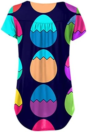 Topенски врвен краток ракав Туника со скриени маици за стомакот, цврсти градиенти Хенли маици 2023 летни облечени обични блузи