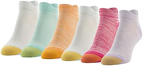 Златни пети женски еко-спортски двојни јазичиња чорапи, 6-парчиња