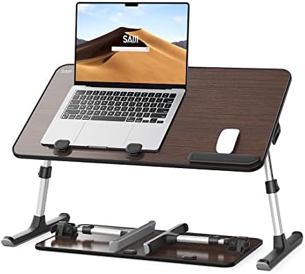 Држач за телефон на Саиџи Гусенк за кревет целосна должина 38,6 ”Флексибилна кожа завиткана рака + лаптоп биро за кревет