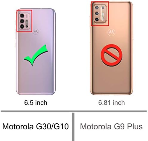 Озофтер за мото G30 Case, Moto G10 Case со 2PCS заштитник на заштитниот екран-апсорпција Флексибилен TPU гума за заштита на мобилни телефони за