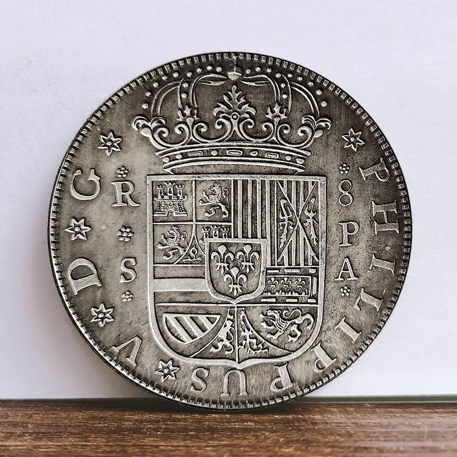 Ху ХАИ КСИЈА 1731 Шпански Антички Монети Сребрен Долар Странски Монети Филип Против Сребрени Тркалезни Сребрени Монети антички дали Старите