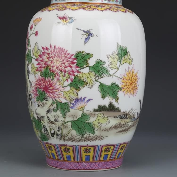 Zhyh Enamel Chrysanthemum покриен сад со чај со античка колекција Антички Jingdezhen порцелански украси