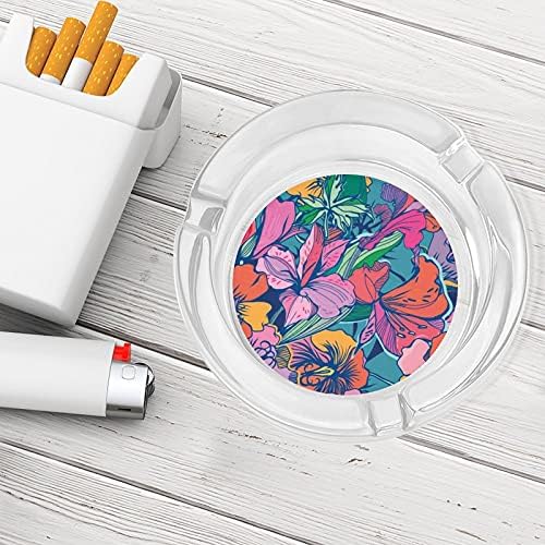 Апстрактна цветна шема цигари пушачи стаклени пепелници за пепел за таблета за домашни таблети
