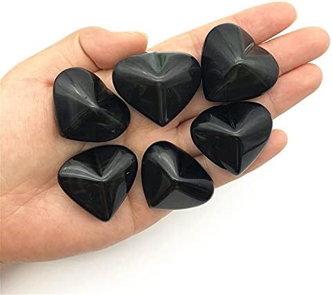 Ruitaiqin shitu 1pc природно шарено виножито опсидијан во форма на срце за лекување кристали многу убави природни камења и минерали ylsh117