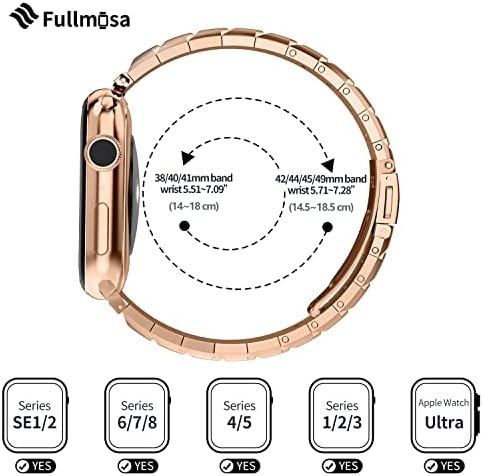 Компатибилен со Apple Watch Band нерѓосувачки Челик 38мм 40мм 41мм 42мм 44мм 45мм 49мм, Сјајна Тенка Змија Женска Нараквица за iWatch SE SE2