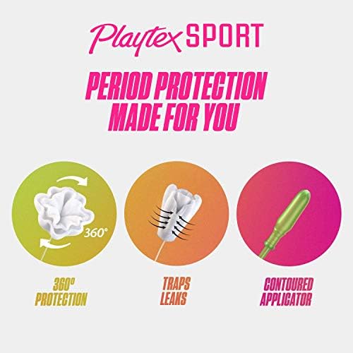 PlayTex Sport Tampons со Flex -Fit Technology, Редовен и супер мулти пакет, незначен - 50count