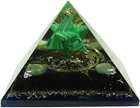 Хармонизирајте мултистонска пирамида меркаба цвет на живот симбол генератор на енергија Реики лекување кристал