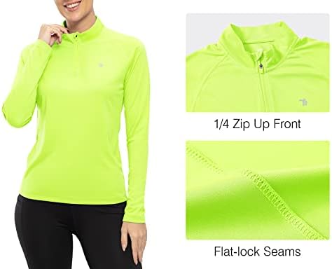 Womenенски кошули за пешачење Rdruko Брзо сув долги ракави четвртина поштенски UV SPF UPF 50+ Сонце заштита на отворено кошули