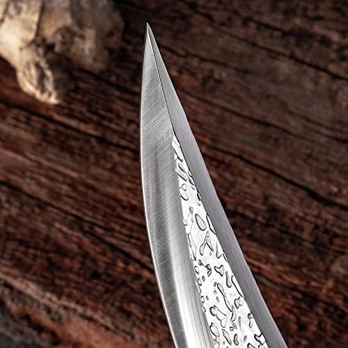 Криверс Клејвер нож, Клејвер за месо, фалсификуван нож за боење со висок јаглероден челик рачно изработен кујнски ножеви рибарски нож месо селектор на отворено кам