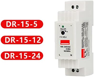 IRFKR Industrial DIN Rail Префрлување на електрична енергија DR-15 15W единечен излез 5V 12V 24V AC до DC Конвертор на прекинувач за напојување