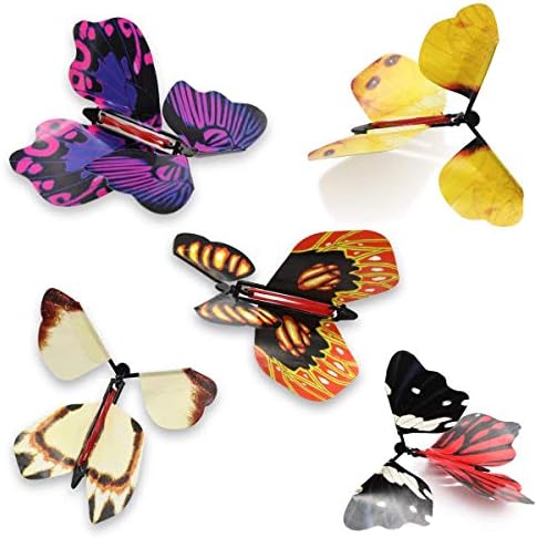 Bfy Magic Flying Butterfly Wind Up Ways For Card, Gag Подароци за деца Големо изненадување Шарена пеперутка во книги за честитки за книги за свадбена