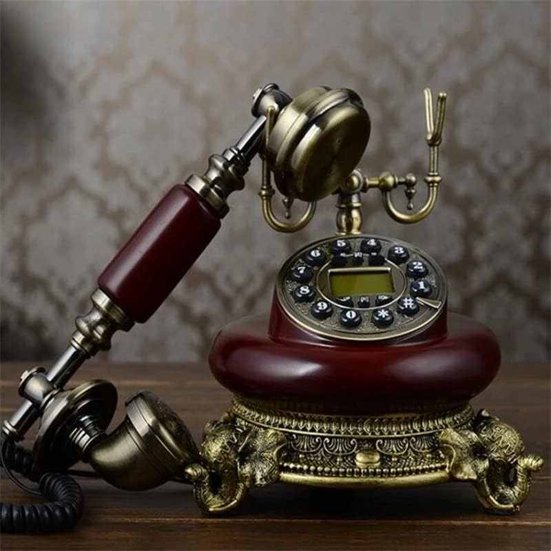 SJYDQ Антички фиксен телефонски повик за домашни лични карти за фиксна телефонска смола и имитација на метални телефони без раце,