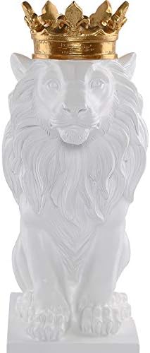 H&W Нова статуа на белиот лав, нордиски стил и декорација на студии, колекционерски фигурини, најдобар подарок за човекот