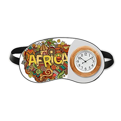 Африканска абориџина уметност шема племенска спиење на главата на часовникот на часовникот