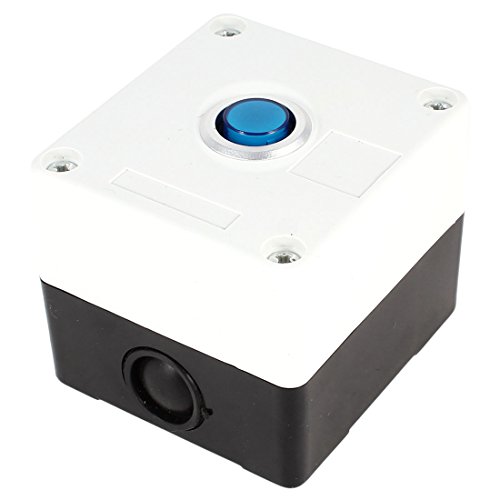 UXCELL A14060900UX0952 LAMP SPDT моментално дејство на копчето за контрола на копчето за контрола на копчето, DC 24V, сина