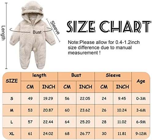 Феоја новороденче зимско робено руно, каросерија, мечка со качулка, патент со патент на ветровитска облека за палто 0-18 месеци